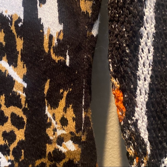 Peter Nygard Animal Print Sweater Top MP M P Medium Petite - Picture 3 of 5